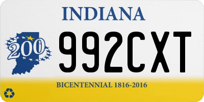 IN license plate 992CXT