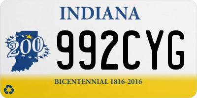 IN license plate 992CYG