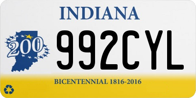 IN license plate 992CYL