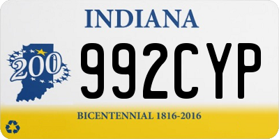 IN license plate 992CYP