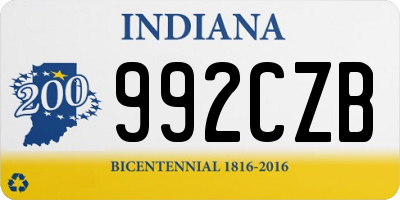 IN license plate 992CZB