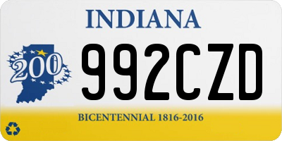 IN license plate 992CZD