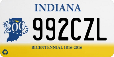 IN license plate 992CZL