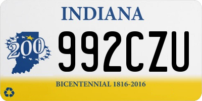 IN license plate 992CZU