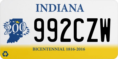 IN license plate 992CZW