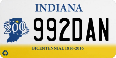 IN license plate 992DAN