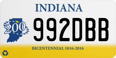 IN license plate 992DBB