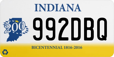 IN license plate 992DBQ