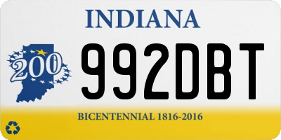 IN license plate 992DBT