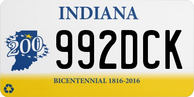 IN license plate 992DCK