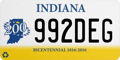 IN license plate 992DEG