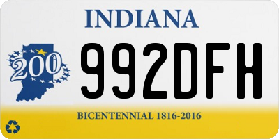 IN license plate 992DFH