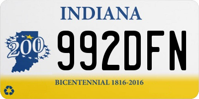 IN license plate 992DFN