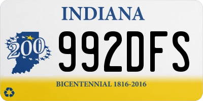 IN license plate 992DFS