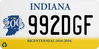 IN license plate 992DGF