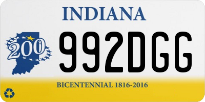 IN license plate 992DGG