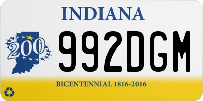 IN license plate 992DGM