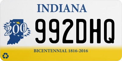 IN license plate 992DHQ