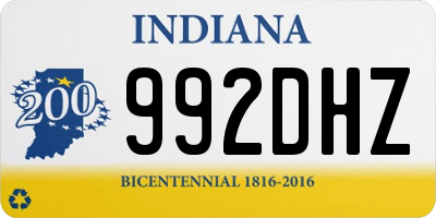 IN license plate 992DHZ