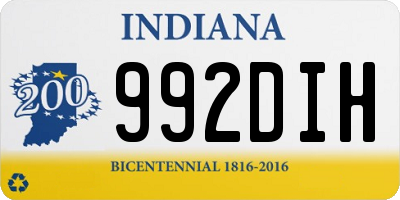 IN license plate 992DIH