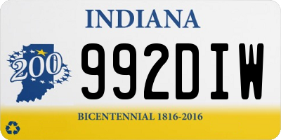 IN license plate 992DIW