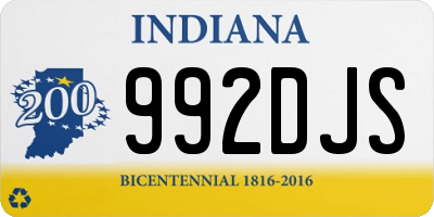 IN license plate 992DJS