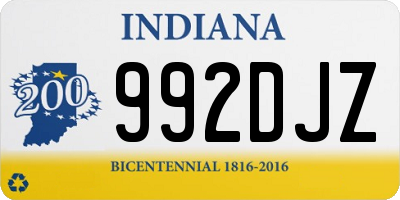 IN license plate 992DJZ