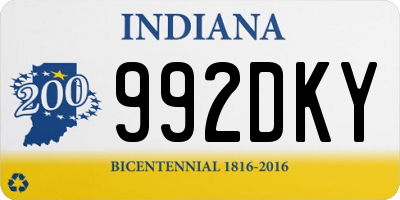 IN license plate 992DKY