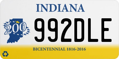 IN license plate 992DLE