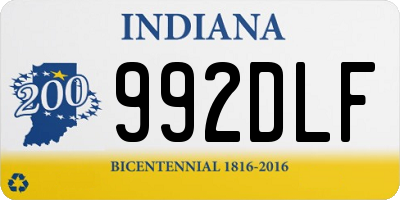 IN license plate 992DLF