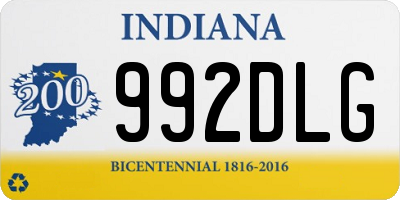 IN license plate 992DLG