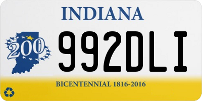 IN license plate 992DLI