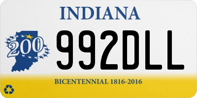 IN license plate 992DLL