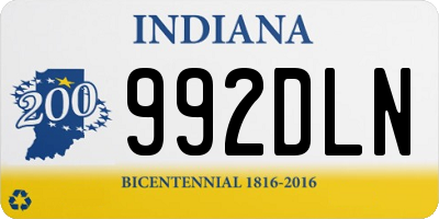 IN license plate 992DLN