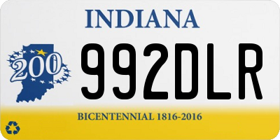 IN license plate 992DLR