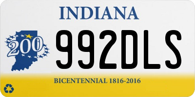 IN license plate 992DLS