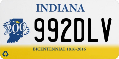 IN license plate 992DLV