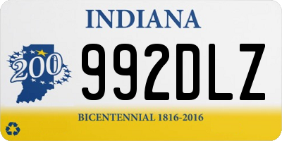 IN license plate 992DLZ