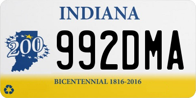 IN license plate 992DMA
