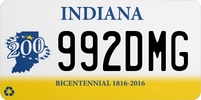 IN license plate 992DMG