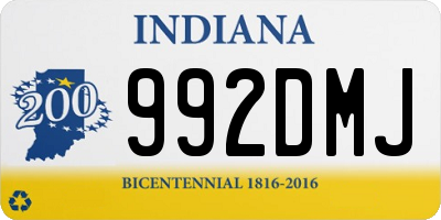 IN license plate 992DMJ