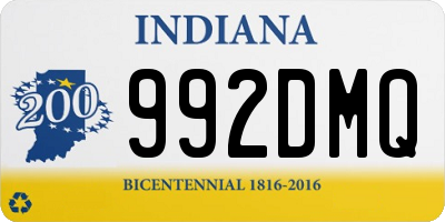 IN license plate 992DMQ