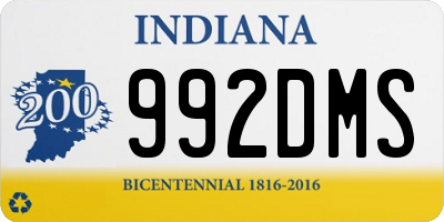 IN license plate 992DMS