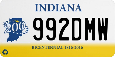 IN license plate 992DMW