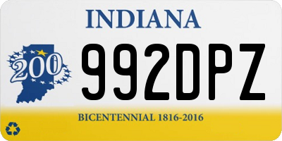 IN license plate 992DPZ