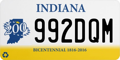 IN license plate 992DQM