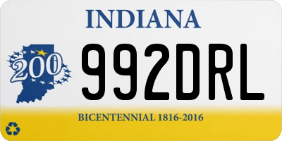 IN license plate 992DRL