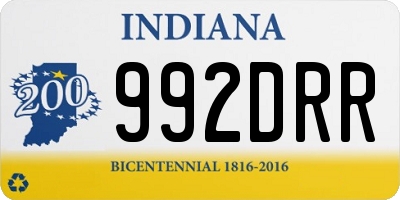 IN license plate 992DRR