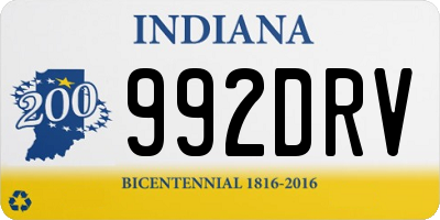 IN license plate 992DRV