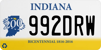 IN license plate 992DRW